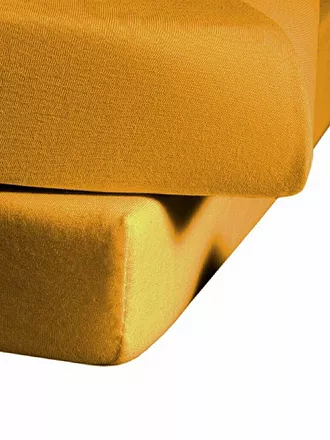 FLEURESSE | Sábana bajera ajustable de punto jersey 100x200cm (Blanco) | gelb